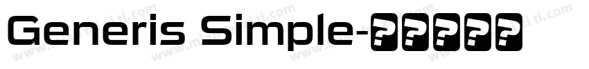 Generis Simple字体转换
